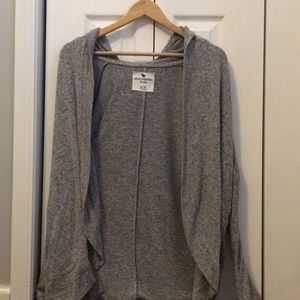 ABERCROMBIE KIDS Gray Sweater with Hood/Pockets
